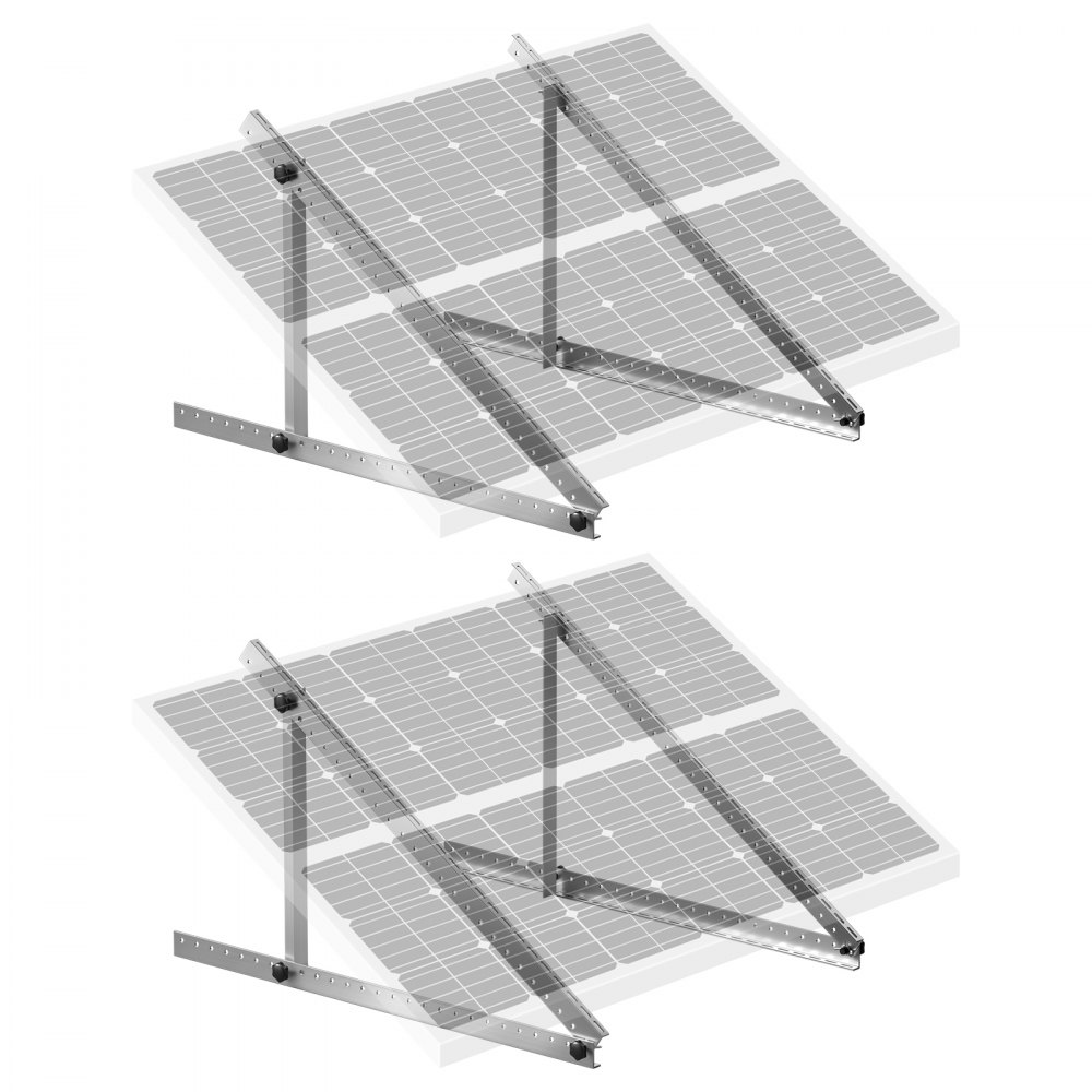 Lot de 2 supports de panneau solaire 45" 0 à 90° réglables pour panneau solaire 100-400 W supports en aluminium léger avec pieds inclinables pliables pour bateau camping-car Lot de 2 supports de panneau solaire 45" 0 à 90° réglables pour panneau solaire 100-400 W supports en aluminium léger avec pieds inclinables pliables pour bateau camping-car