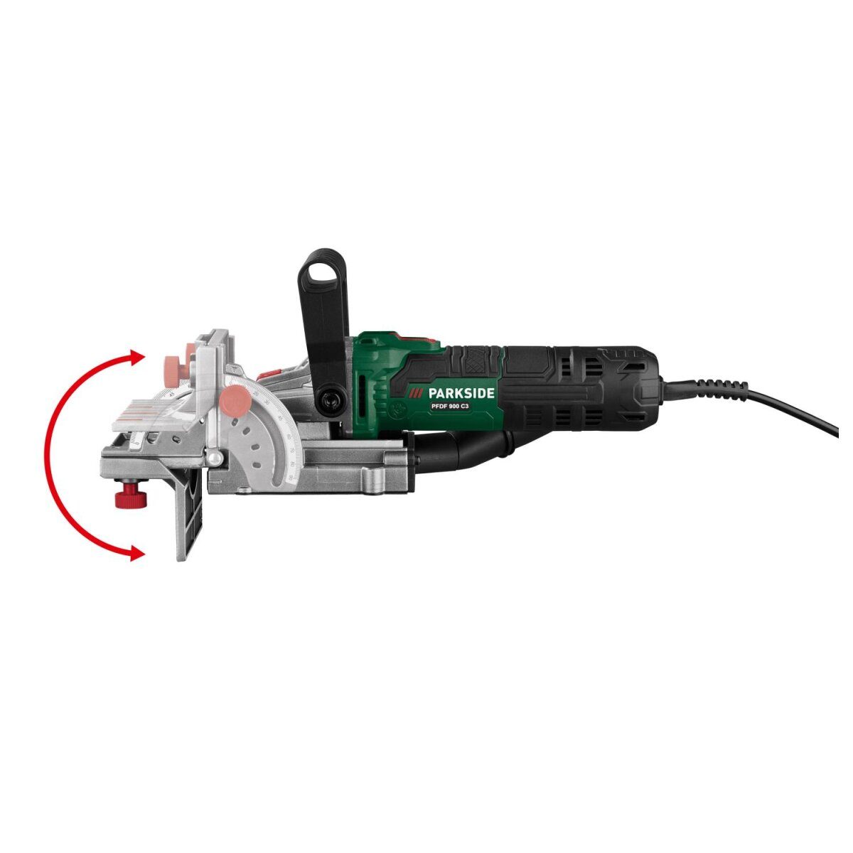 PARKSIDE® »PFDF 900 C3« platte deuvelfreesmachine, inclusief adapter voor stofafzuiging, 900 W