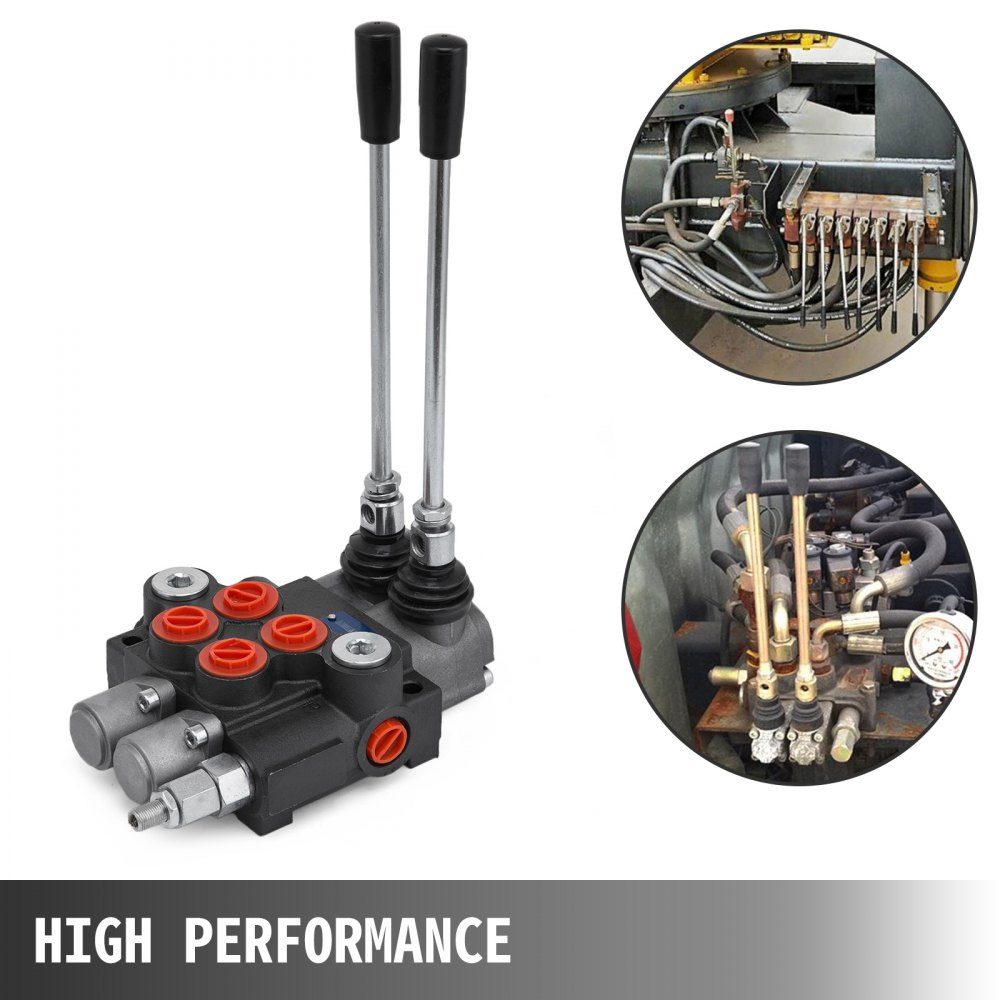2-Spulen-Hydraulikventil-Handhebelventil, 11GPM-Wegeventil einstellbar, 6,3 kg hydraulisches Venti-Ventil einstellbar