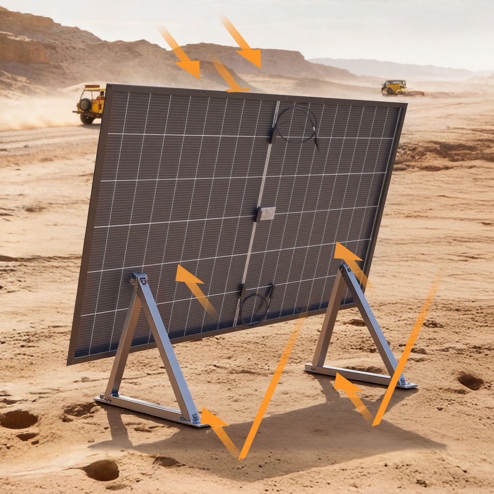 Bifacial Solar Panel 2pcs 400W 16BB Monocrystalline N Type PV Module 24% Efficiency Waterproof IP65-Solarpanel with MC4 Output and Aluminum Frame for Car Boat RV Off Grid