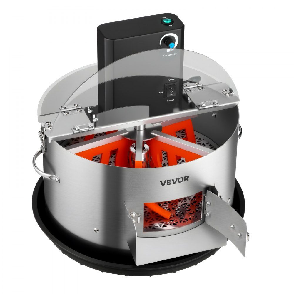 Harvester, 2 in 1 Manual and Electric 370mm Bud Cutter with Stainless Steel Blades, Wet and Dry Hydroponic Cutting Machine with Tray for Plant Buds and Flowers