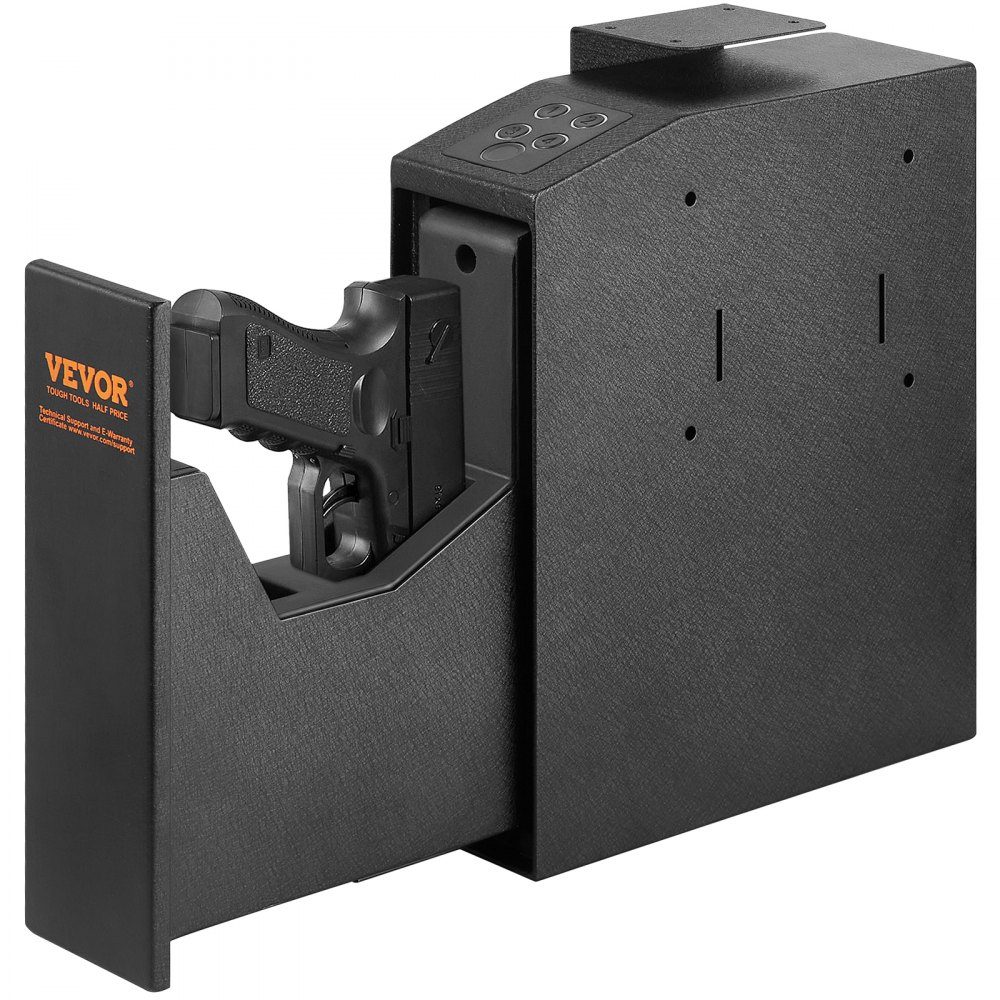 Gun Safe, Wall Mounted Gun Safe, 1 Gun, Gun Safe for Fingerprint, Key or Password, Cold Rolled Steel Gun Safe, 320 x 255 x 95mm, Gun Cabinet Wall Safe
