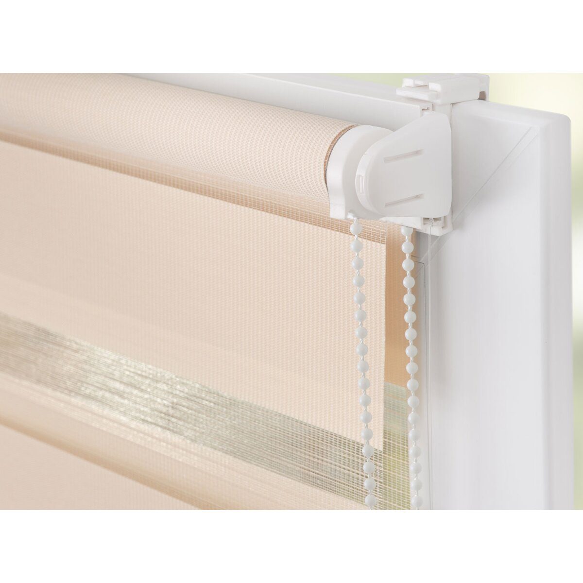 Duo-Rollo Klemmfix, ohne Bohren, gespannt, blickdicht, ab 45 x 150 cm