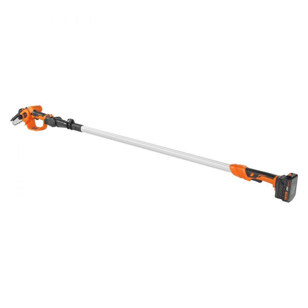 Mini-Kettensäge mit Akku, 20 V, 2 Ah, bürstenloser Motor, 2-in-1-Akku-Gartenschere, 22.000 U/min, elektrische Kettensäge, Teleskop-Heckenschere, Astsäge mit Teleskopgriff-Auszugslänge bis zu 2,43 m