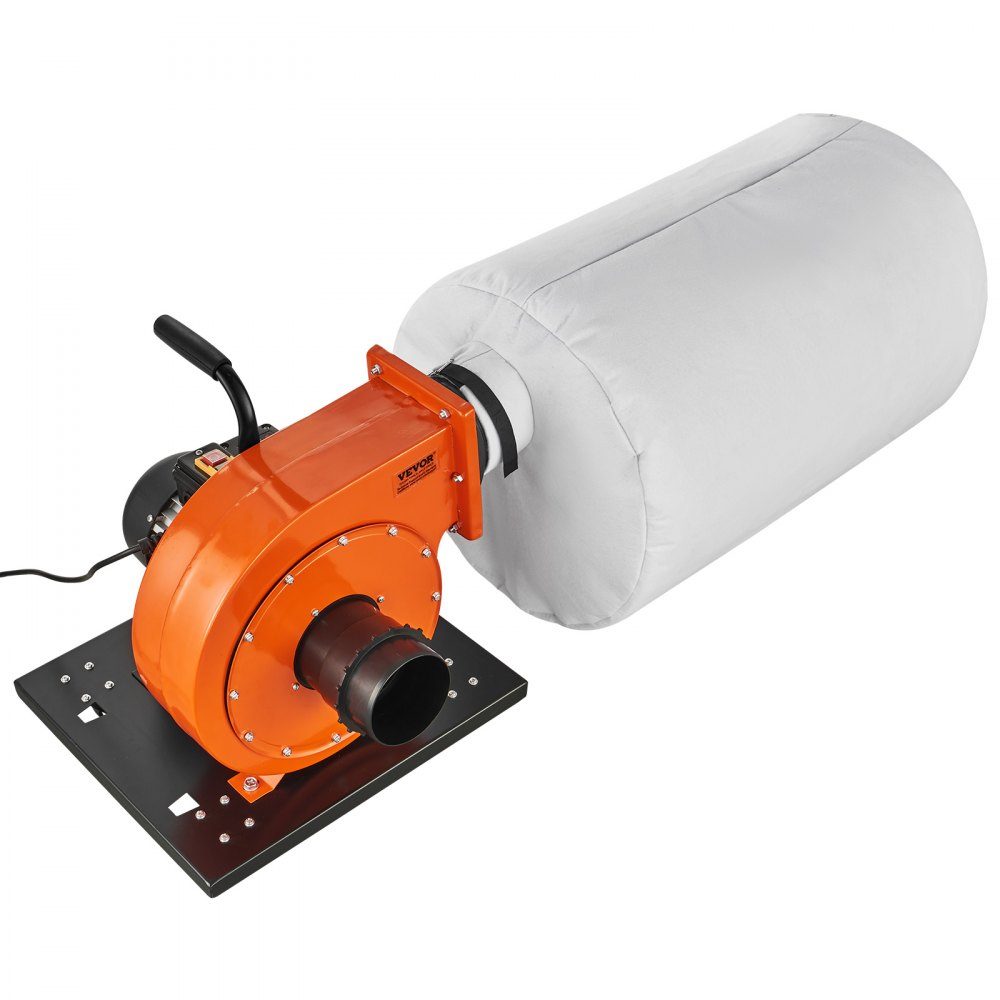 Stofafscheider 1 HP 460 CFM luchtstroom Rollende stofafscheider met 21-Gallonen-Staubsammelbeutel Zakfiltratie van 2,5 micron Mobiele houtstofbak met handvat en wielen voor industriële werkplaatsen
