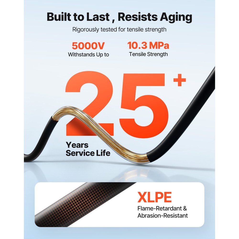 Rallonge de câble solaire 19,9 m noir et 19,9 m rouge 10 AWG Câble d'extension solaire avec connecteurs MC4, câble en cuivre étamé étanche IP67, câble solaire pour systèmes photovoltaïques