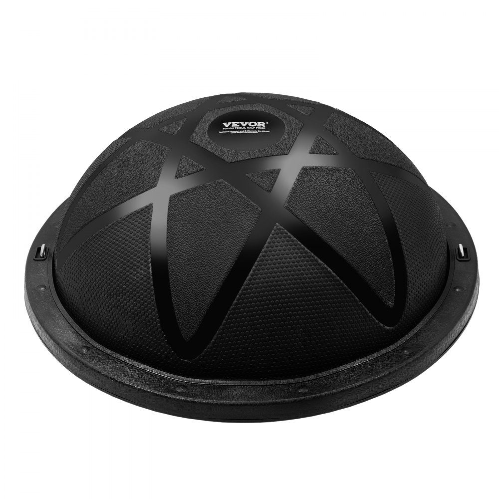 Half Exercise Ball Trainer, 23" Balance Ball Trainer, 660lbs Load Capacity Stability Ball, Yoga Ball with Resistance Bands and Pump, Strength Fitness Ball for Home Gym, Full Body Workout, Black