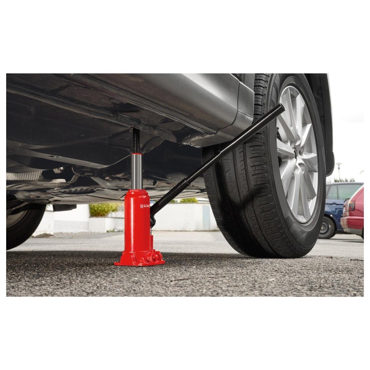 ULTIMATE SPEED® hydraulic jack, cast iron base for stability
