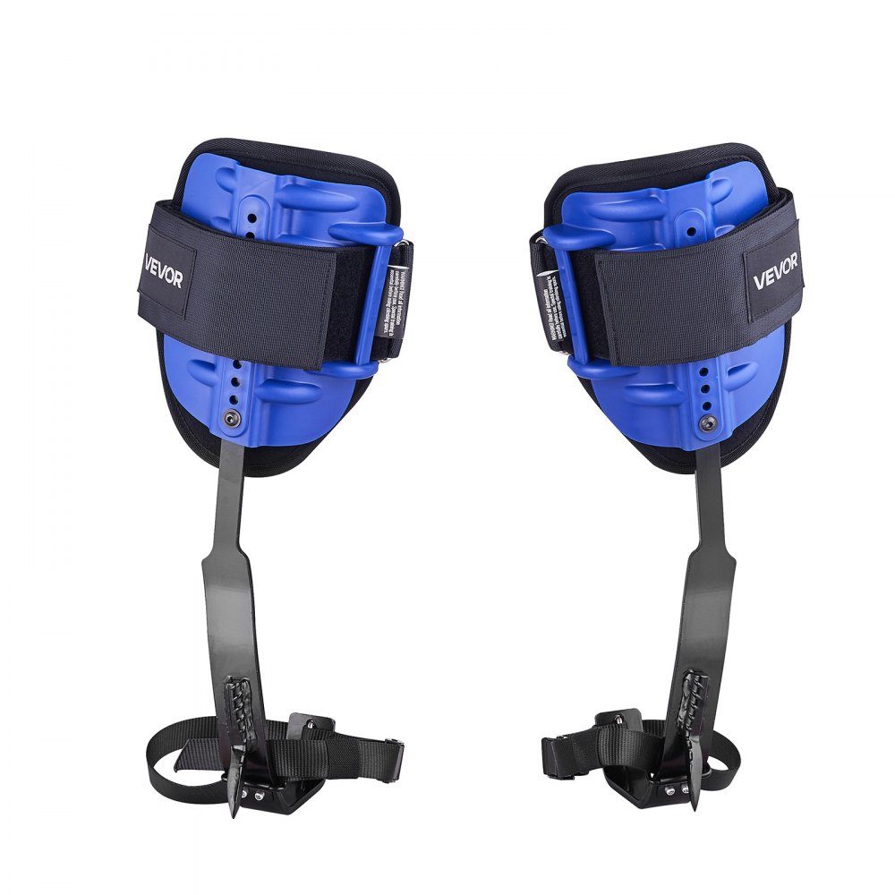 Tree Climbing Tips, Height Adjustable Tree Climbing Equipment with Straps and Waist Belt, Load Capacity 300 lbs, Heavy Duty Steel Crampons, Tree Care Equipment for Fruit Picking and Hunting, Blue