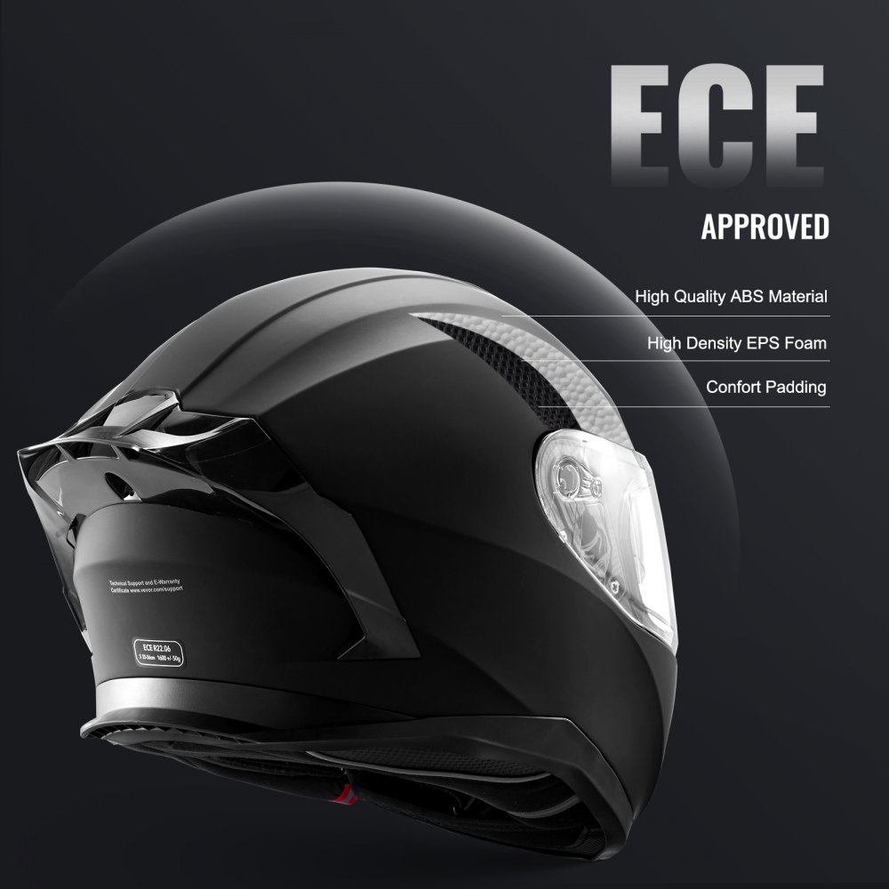 Motorradhelm, Motocross-Helme, Integralhelm, Größe M, Helme aus ABS mit Wechselgläsern, ECE-geprüft, komfortabler Motocross-Helm, für Jugendliche und Erwachsene, Schwarz Motorradhelm, Motocross-Helme, Integralhelm, Größe M, Helme aus ABS mit Wechselgläsern, ECE-geprüft, komfortabler Motocross-Helm, für Jugendliche und Erwachsene, Schwarz