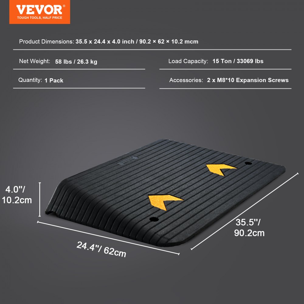 Drempeloprit massief rubberen deur drempeloprit 15 ton draagvermogen stoepoprit met goot 90,2 x 62 x 10,2 cm rolstoeloprit oprit rubberen oprit ideaal voor oneffen stoepranden Drempeloprit massief rubberen deur drempeloprit 15 ton draagvermogen stoepoprit met goot 90,2 x 62 x 10,2 cm rolstoeloprit oprit rubberen oprit ideaal voor oneffen stoepranden