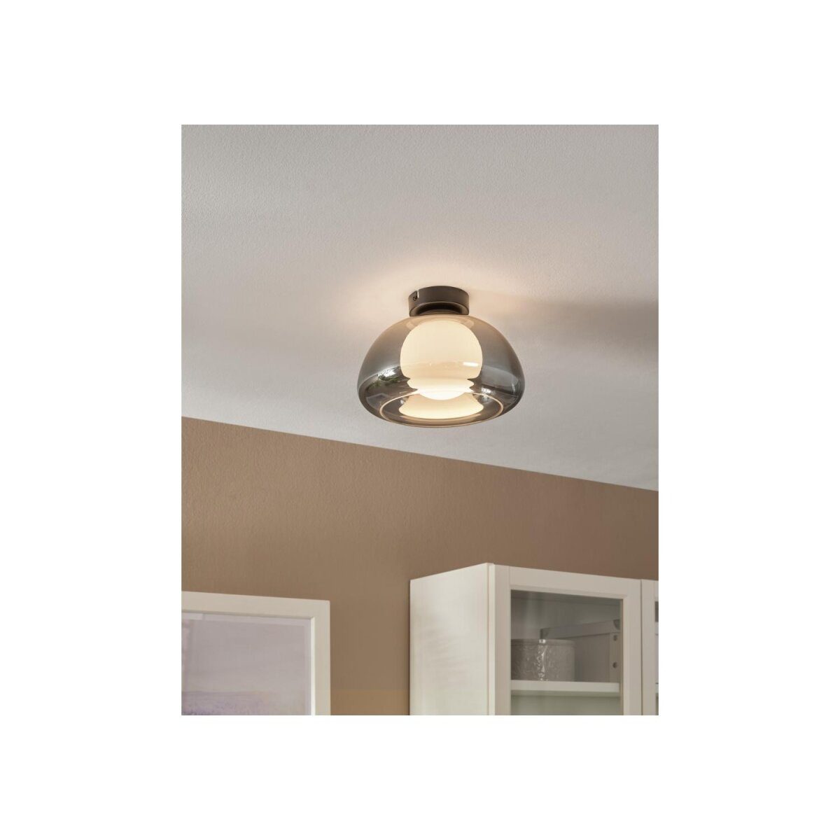 LIVARNO home LED wall and ceiling light, lampshade made of high-quality glass