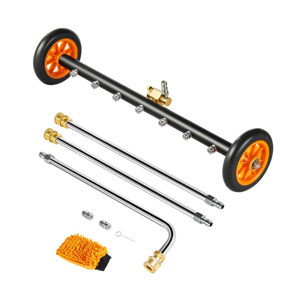 590mm Pressure Washer Underbody Cleaner, Stainless Steel Surface Cleaner, Max 4000 PSI, Angle Adjustment Gear, 7 Spray Nozzles, 2 Extended Bars for Driveway, Patio, Deck 590mm Pressure Washer Underbody Cleaner, Stainless Steel Surface Cleaner, Max 4000 PSI, Angle Adjustment Gear, 7 Spray Nozzles, 2 Extended Bars for Driveway, Patio, Deck