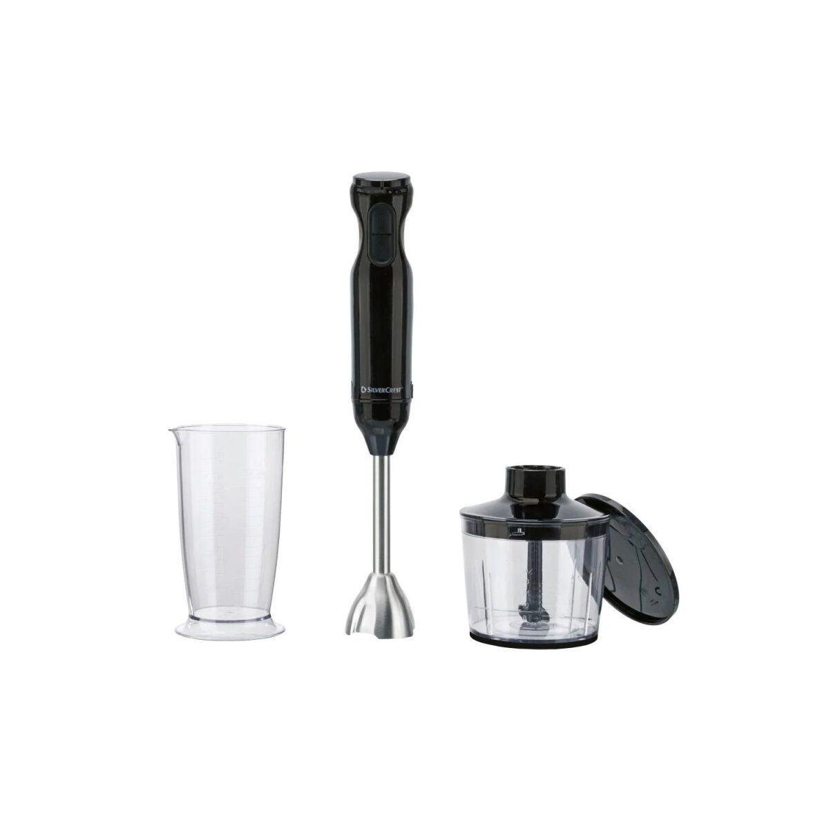 Zestaw blendera ręcznego SILVERCREST® tworzywo sztuczne „SSMS 600 G7”, 4 sztuki (czarny)