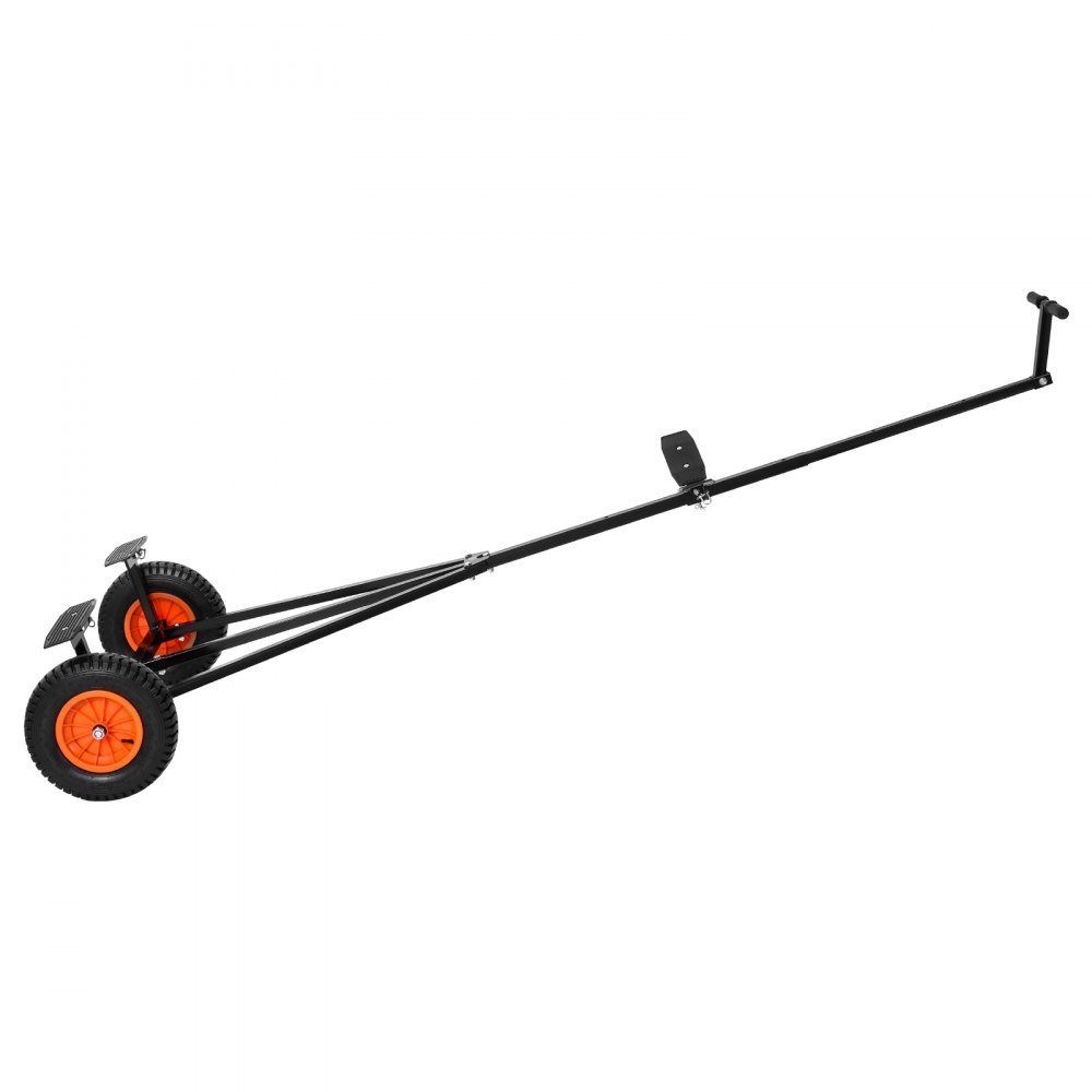 Remorque de bateau Dolly Chariot Remorque 190 kg Charge de support 40 cm Pneu pneumatique Support antidérapant en acier au carbone pour déplacer les kayaks, les bateaux à moteur et les bateaux de pêche