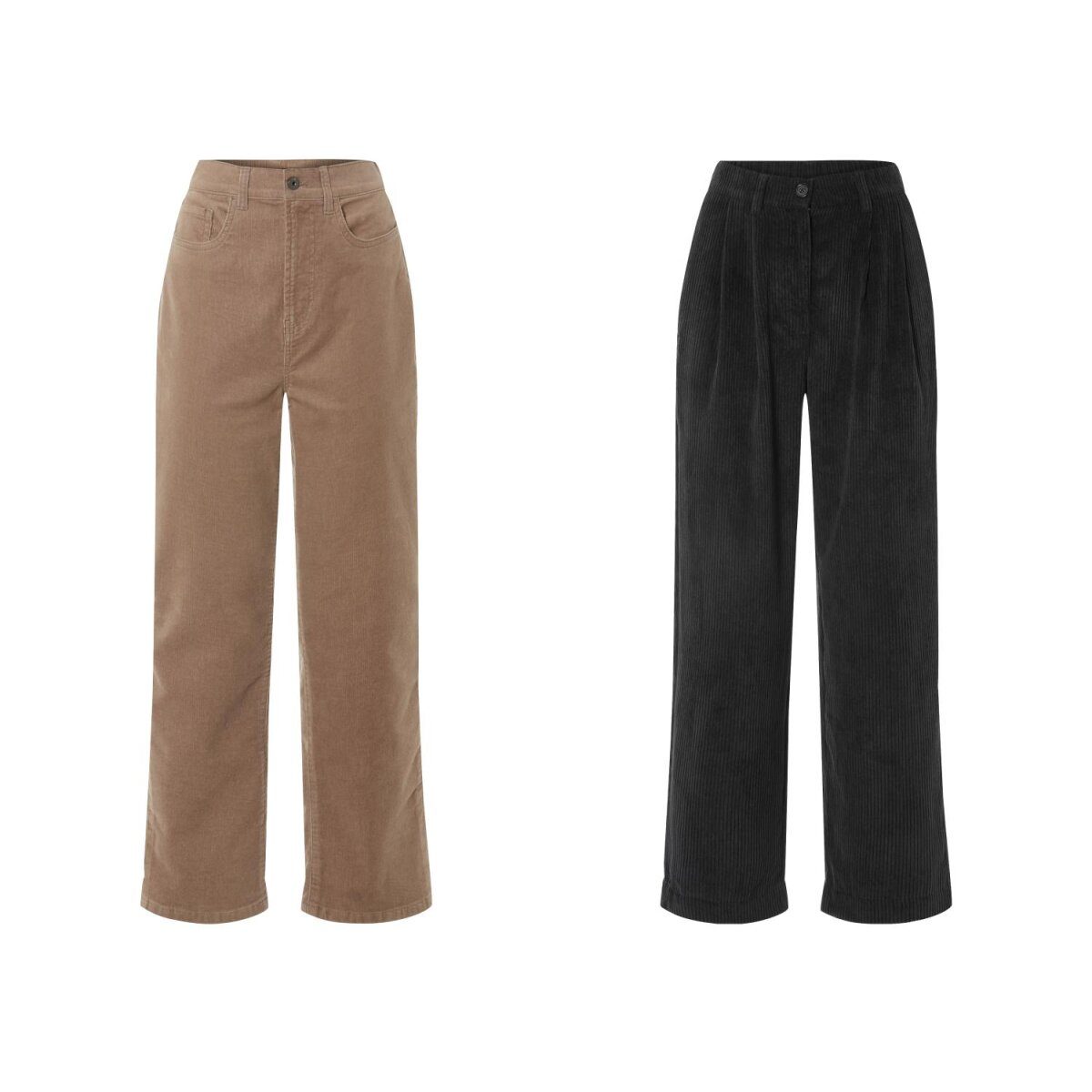 esmara® corduroy damesbroek, wijde en rechte snit