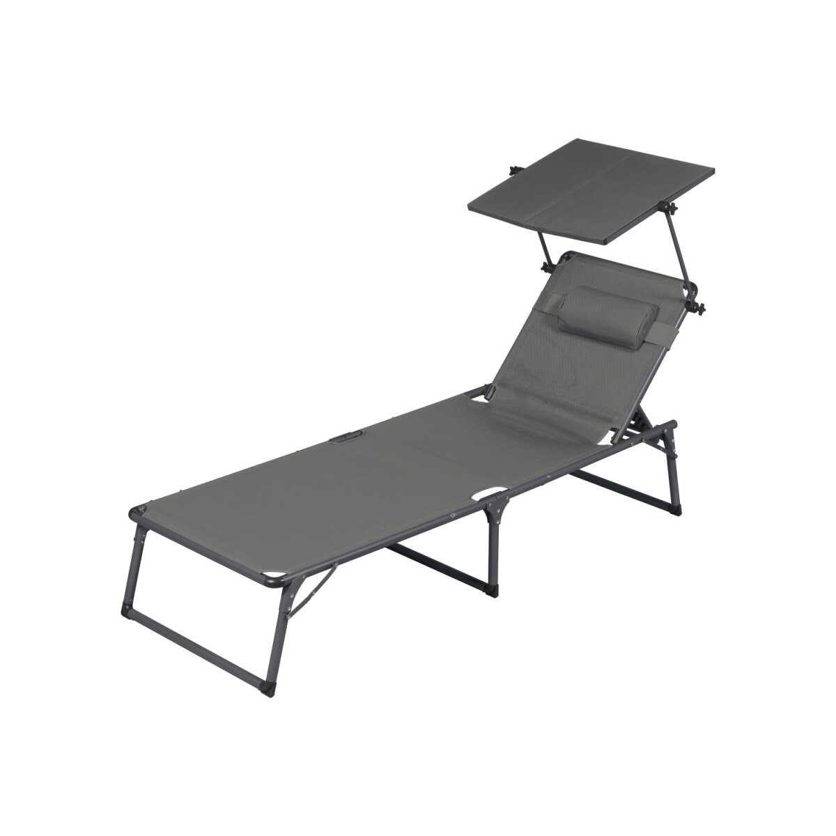 LIVARNO® Houston aluminum sun lounger, gray