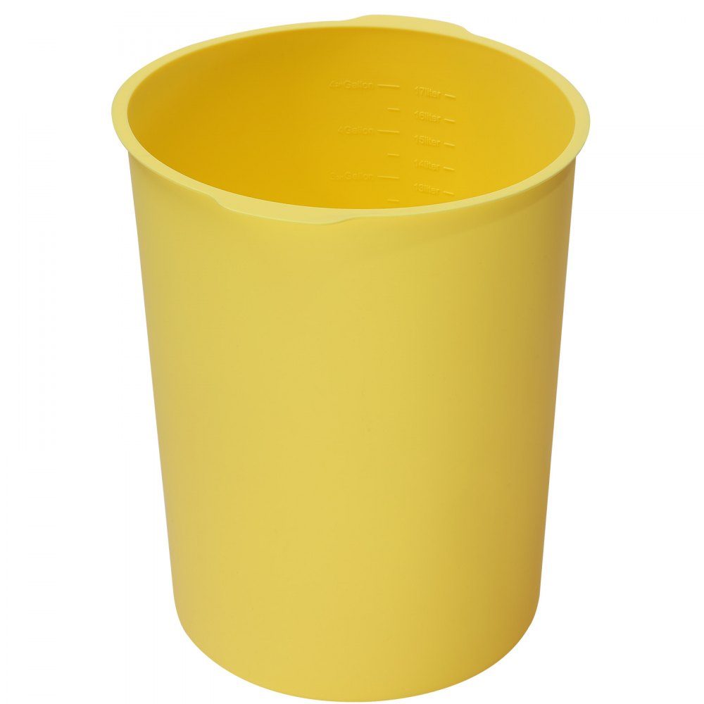 Emmervoering 6L Siliconen betonmenger Emmervoering Herbruikbaar voor het mengen van dunne mortel, verf, beton en epoxyhars Emmervoering Voedselkwaliteit 2-pack Blauw Geel
