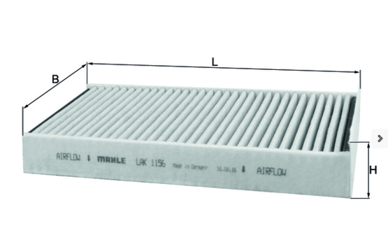 KNECHT LAK1156/S cabinefilter Z WĘGLEM – Artikelnr. HT-50363