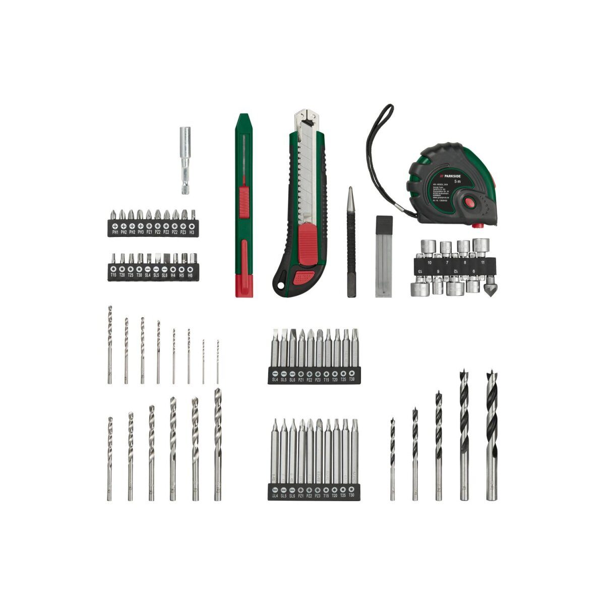 PARKSIDE® 20 V cordless drill/driver set “PABS 20-Li G8”, with battery and charger, including extensive accessories