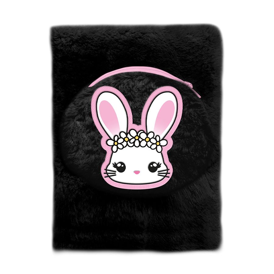 Journal en peluche Lapin BeUniq avec pochette