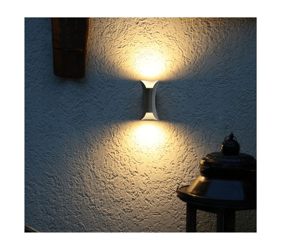 *BESTDEAL* 4x Designer Außenlampe Wandleuchte Anthrazit Schwarz SET