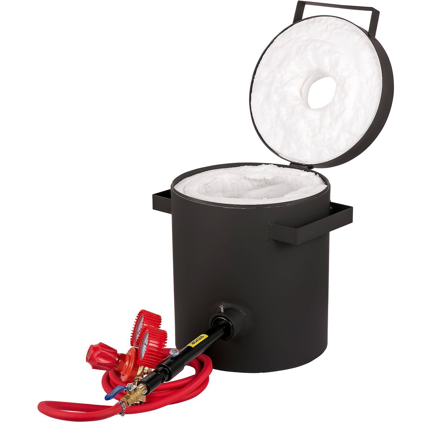 Schmelzofen 6 kg, Gasmetallschmelzofen Propan-Ton-Graphit-Tiegel, Schmiedeofen für Edelmetallschmelzpunkt 1350 °C Starterset