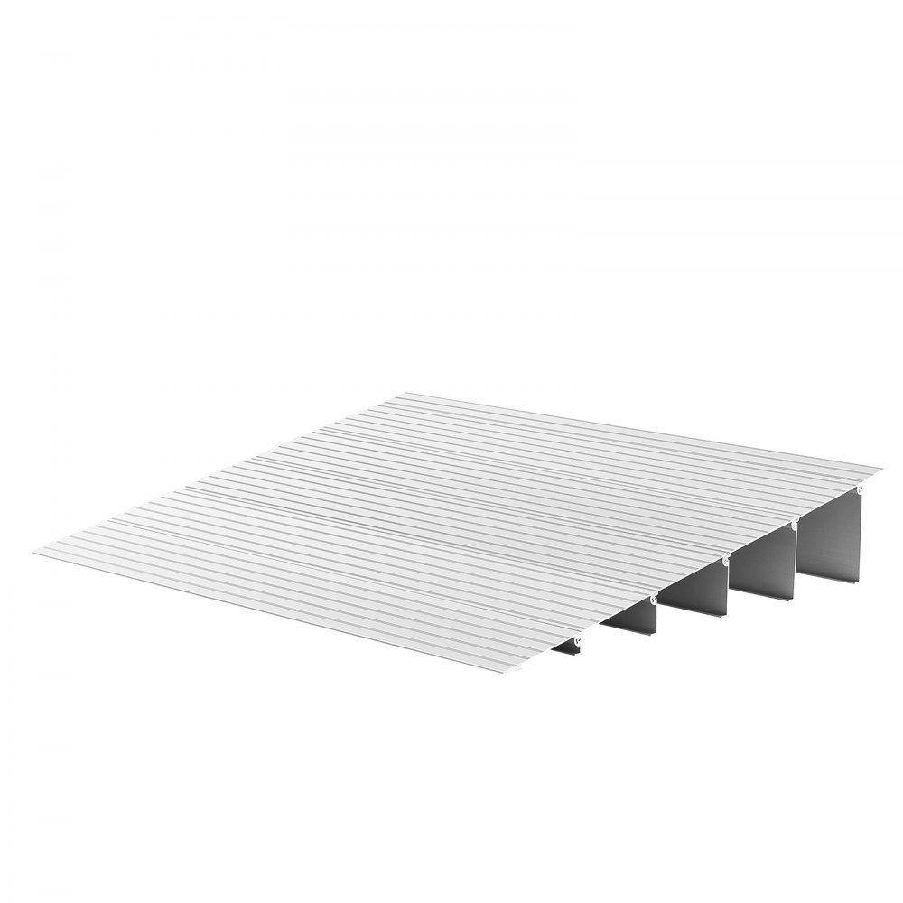 Door Sill Ramp 677 x 865 x 138mm Aluminum Alloy Wheelchair Ramp with 360kg Load Capacity Curb Ramps for Home Stairs for Wheelchairs, Scooters, Walkers, Bicycles, Tricycles