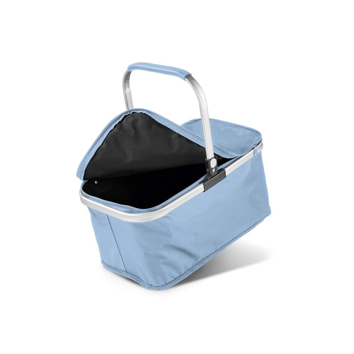 TOPMOVE® Einkaufskorb, mit Aluminiumgestell, faltbar (blau)