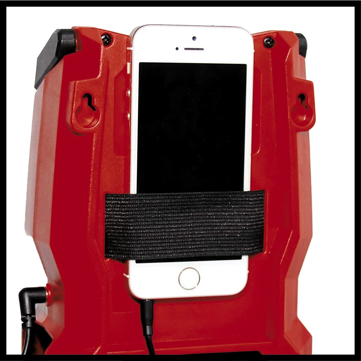 Radio alimentée par batterie Einhell TE-CR 18 Li – Solo (18 V, haut-parleur 90 mm, 10 emplacements mémoire de station, écran LCD, antenne intégrée, connexion AUX, sans batterie ni chargeur)