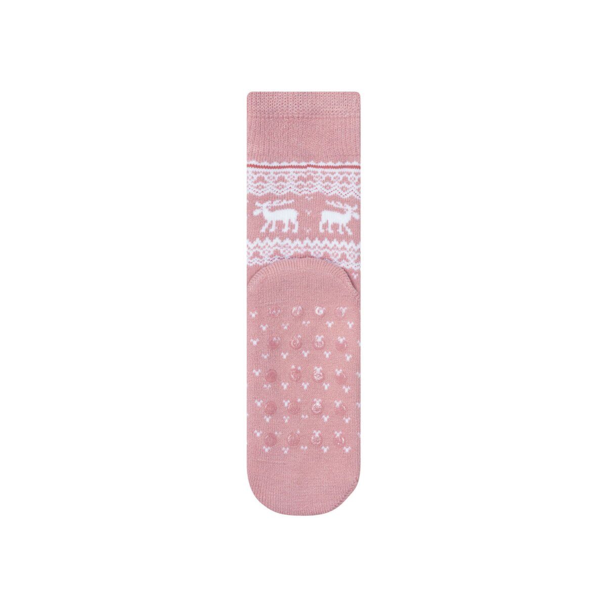 esmara® women's thermal socks, 2 pairs, soft and warming (pink motif/light gray melange, 35-38)