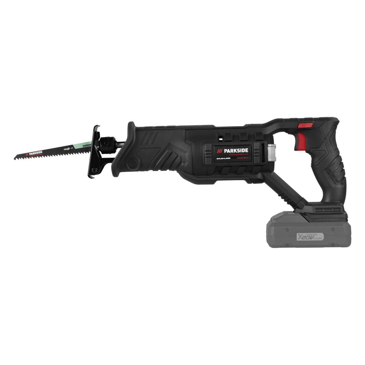 PARKSIDE PERFORMANCE® 20 V Akku-Säbelsäge „PSSAP 20-Li E6“, ohne Akku und Ladegerät