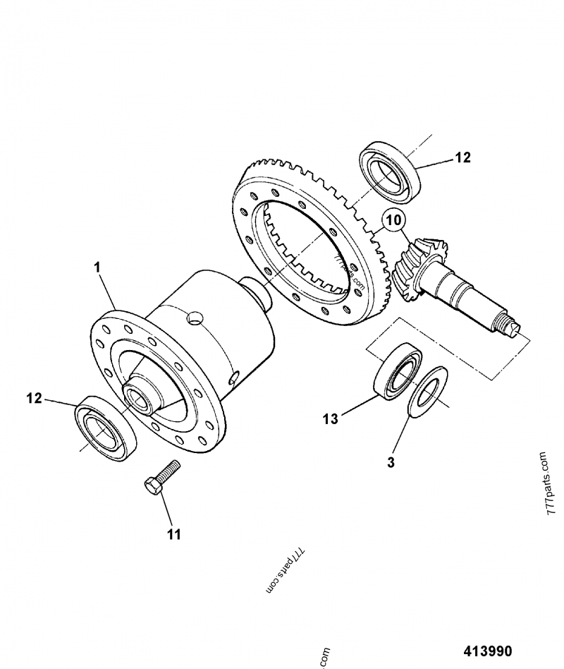 Boulon JCB 826/01080 origine