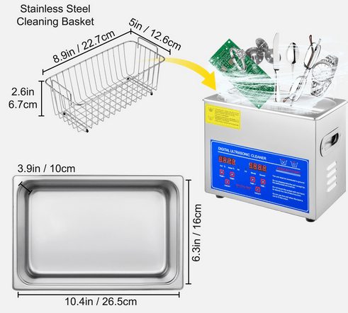 Ultraschallreiniger 3L Reiniger Ultraschall Ultraschallreiniger Ultraschallreinigungsgerät Edelstahl mit Digitalanzeige