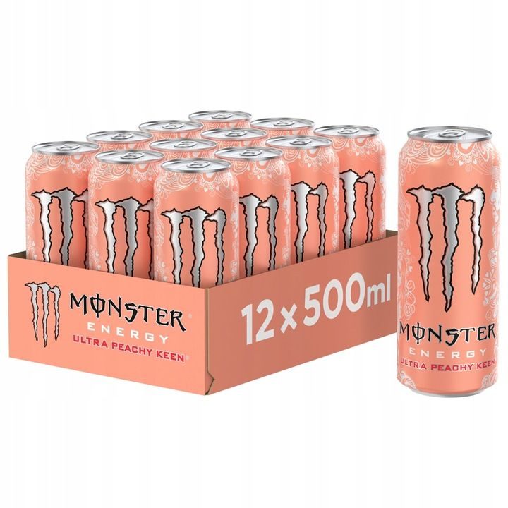 Monster Energy Ultra Peachy Keen – Energiegetränk, 500 ml (12er-Pack)