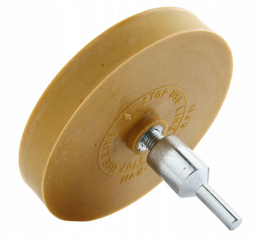 KRĄŻEK GUMOWY DO USUWANIA KLEJU NA WIERTARKĘ + ADAPTATEUR – Réf. HT-49899