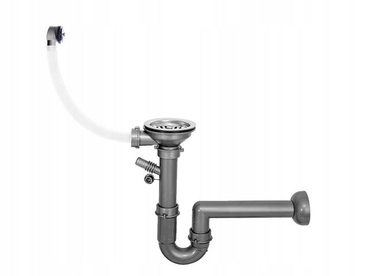 Granite sink complete set with SIPHON mixer tap graphite