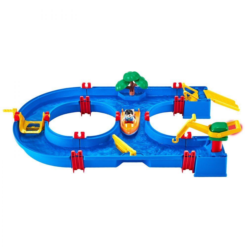 Wassertisch, Wasserspiel-Wasserweg für Kinder, Sommer-Wasserpark-Spielset im Freien mit 39-teiligem Zubehör für Garten, Rasen, Strand, Spieltisch für Jungen und Mädchen ab 3 Jahren