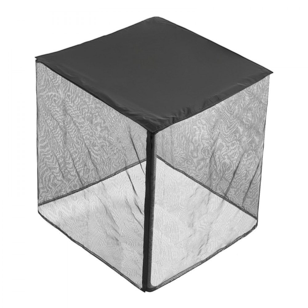 Klimaanlagen-Abdeckung, 812 x 812 x 914 mm, Schutzhülle, zweilagige Schutzhülle, abnehmbares Dach, wasserdicht, Polyester, universeller HVAC-Schutz für Außenklimaanlagen, Schwarz