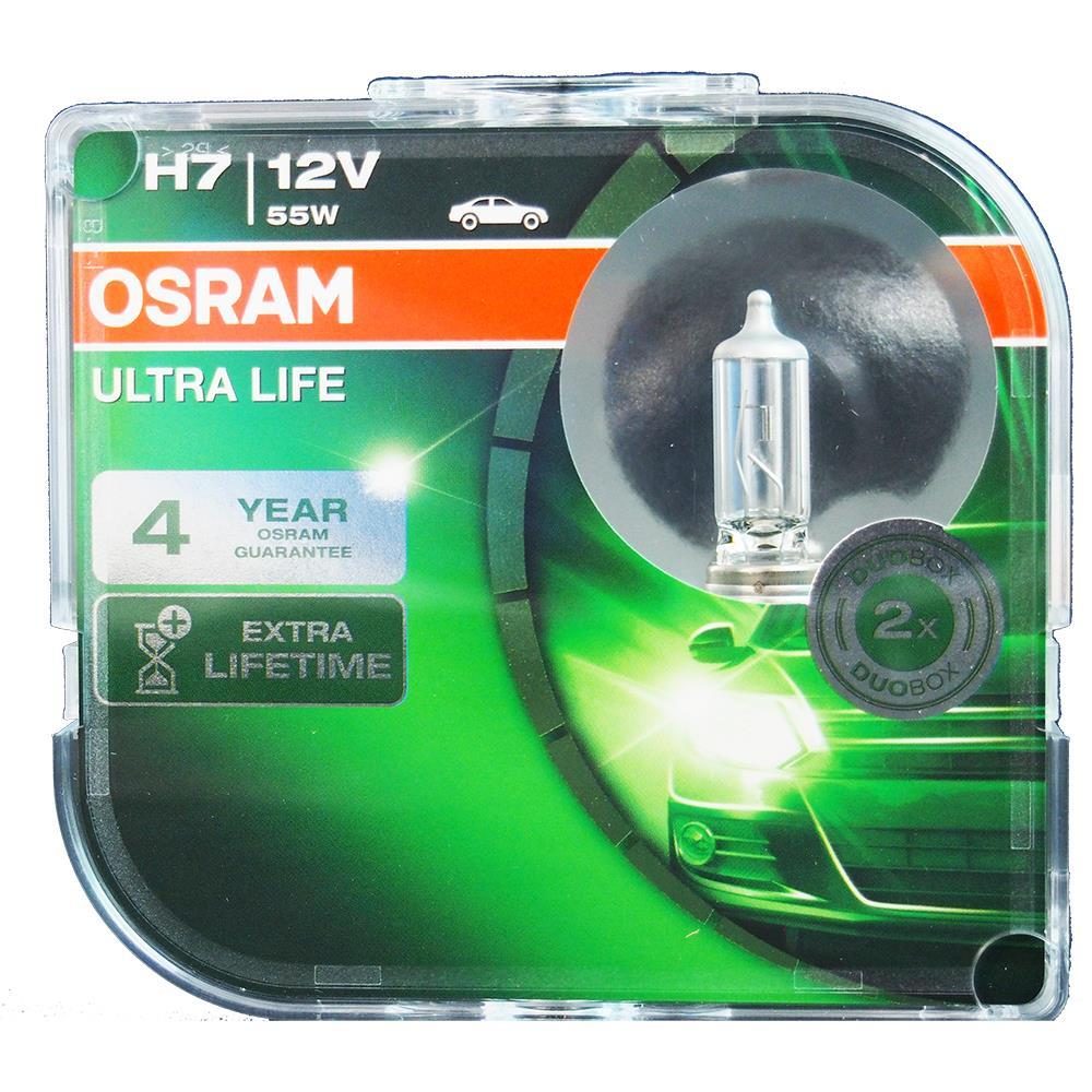 OSRAM H7 12V 55W PX26D ULTRA LIFE 2SZT – Artikelnr. HT-47332