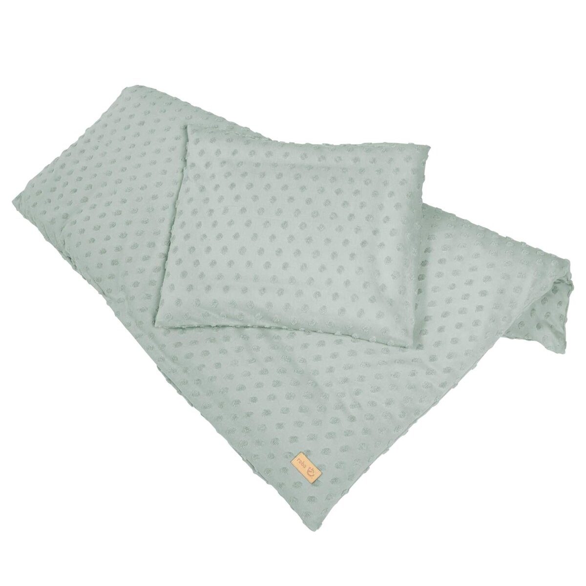roba linge de lit bébé Lil Planet 80 x 80 cm - parure de lit 2 pièces - coton biologique, Frosty Green