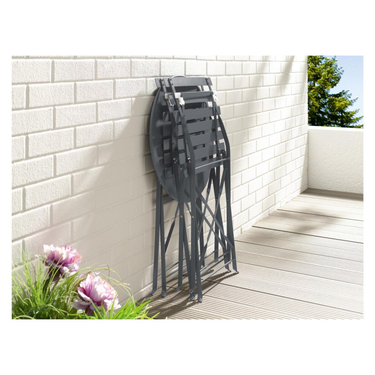LIVARNO HOME bistroset, met vouwfunctie (antraciet)