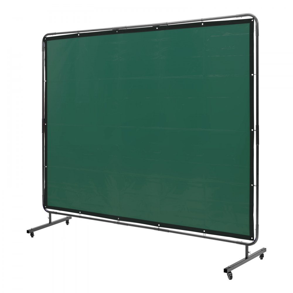 Rideau de soudage 1,8 x 2,4 m Rideau de protection de soudage en vinyle ignifuge Mur de protection de soudage avec 4 roues pivotantes et une couverture de soudage de protection UV à 6 niveaux Protection de soudage vert Rideau de soudage 1,8 x 2,4 m Rideau de protection de soudage en vinyle ignifuge Mur de protection de soudage avec 4 roues pivotantes et une couverture de soudage de protection UV à 6 niveaux Protection de soudage vert