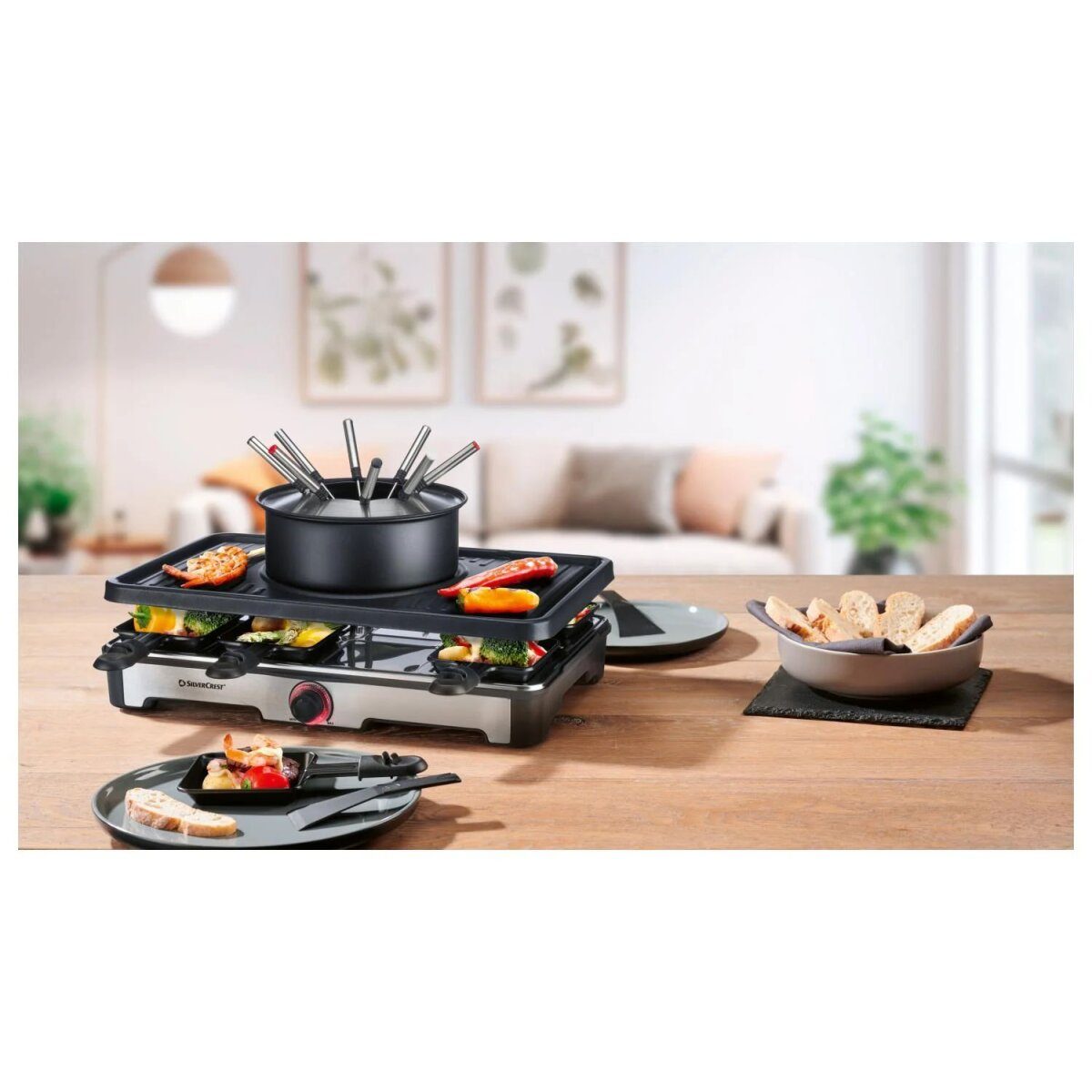 SILVERCREST® premium fondue raclette grill combination SRGF 1400 A3