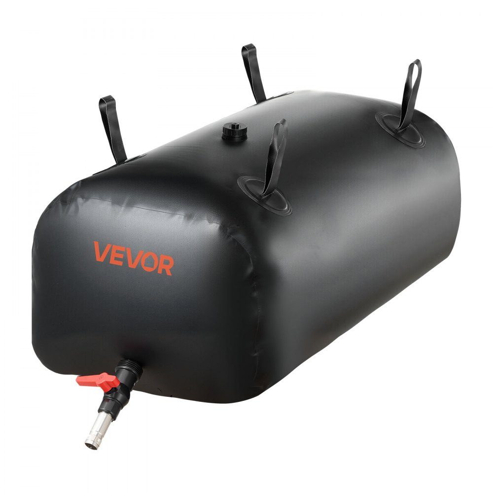 Vessie de stockage d'eau, sac à eau 113 L avec robinet, sac à eau pliable et portable en PVC 1000D, stockage d'eau pour système d'irrigation, résistance à la sécheresse et aux catastrophes, noir