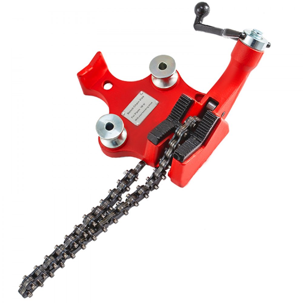 Schraubkettenschraubstock für 3,175 bis 127 mm Rohrschraubstock mit Kurbel Schraubkettenschraubstock für 3,175 bis 127 mm Rohrschraubstock mit Kurbel
