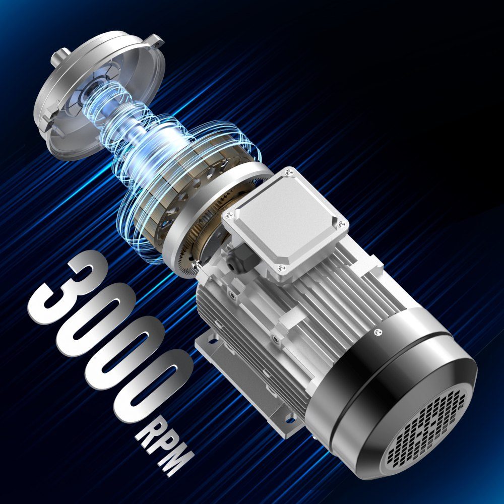 1,5 kW Elektromotor 3000 U/min AC 230 V/400 V 9,5 A/3,5 A 90L B3 Rahmen Luftkompressormotor 3 Phasen 24 mm Keilwelle Rechts-/Linksdrehung für landwirtschaftliche Maschinen und allgemeine Geräte