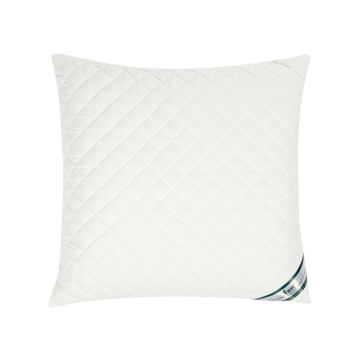 fan. Cushion, quilted with zipper organic cotton, 80x80 cm