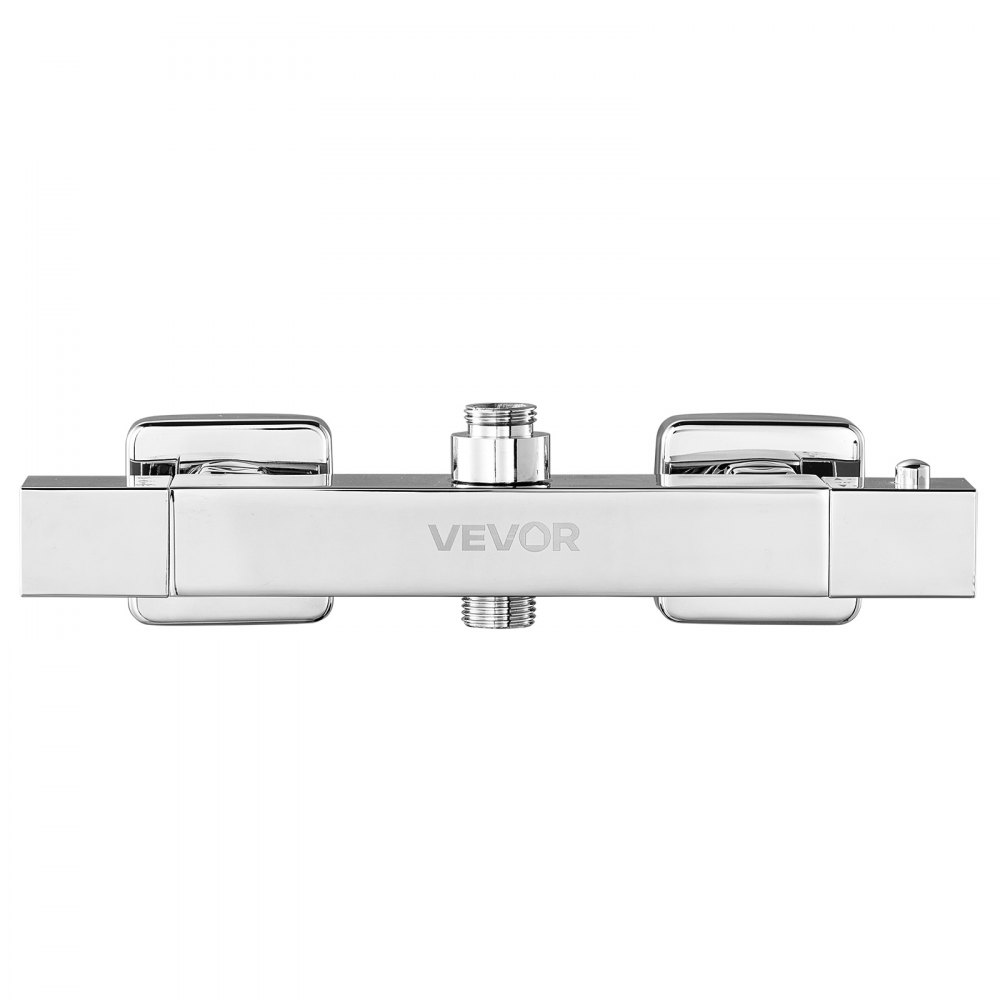 Robinet de douche avec thermostatique, thermostat de douche avec verrouillage de sécurité 38 °C, robinet de douche, robinet de baignoire (2 trous), vannes de régulation de température pour salle de bain, camping-car, hôtel, chrome-argent Robinet de douche avec thermostatique, thermostat de douche avec verrouillage de sécurité 38 °C, robinet de douche, robinet de baignoire (2 trous), vannes de régulation de température pour salle de bain, camping-car, hôtel, chrome-argent
