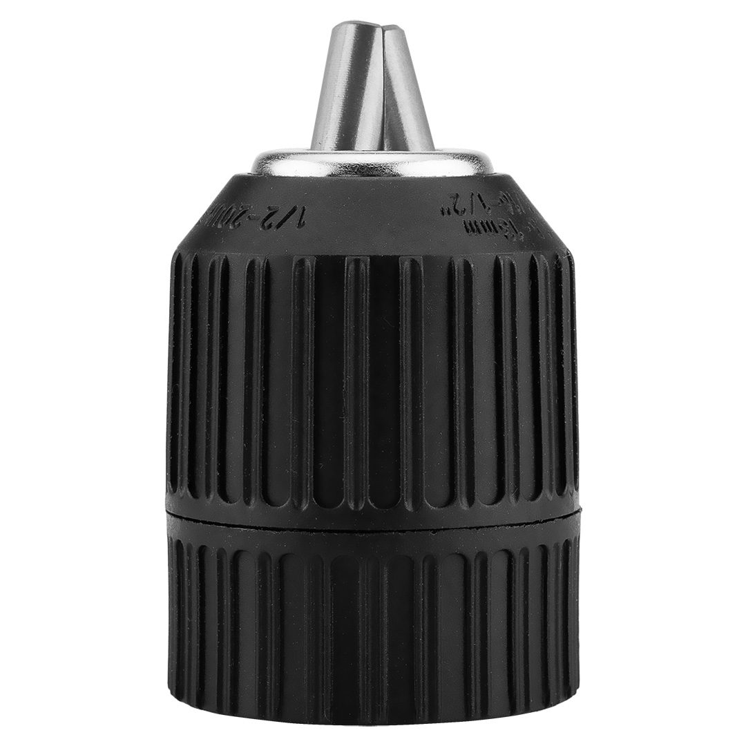 Self-tightening drill chuck